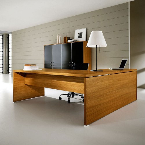 Birou executiv Ideal Form Team, Pratiko Wood Walnut